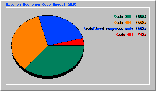 Hits by Response Code August 2025