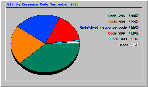 Hits by Response Code September 2025