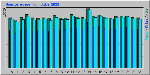 Hourly usage for July 2025