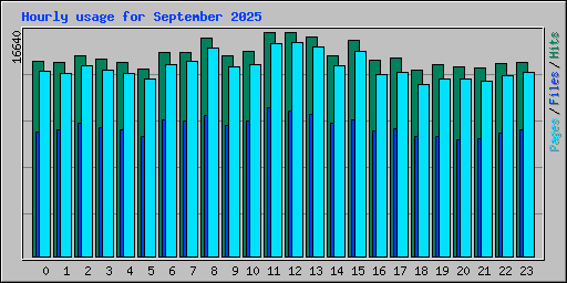 Hourly usage for September 2025