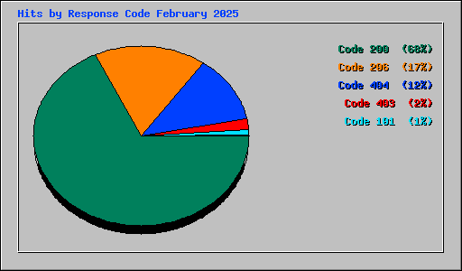 Hits by Response Code February 2025