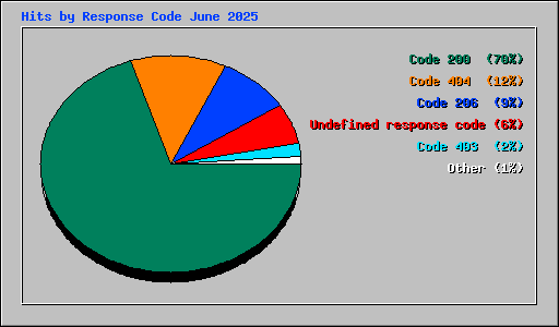 Hits by Response Code June 2025