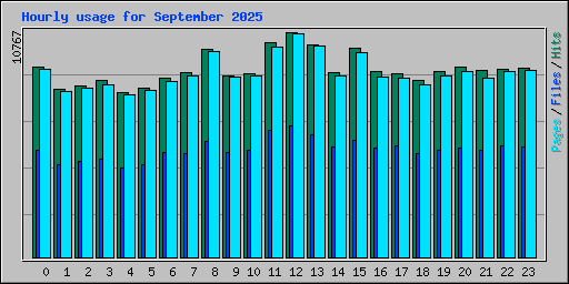 Hourly usage for September 2025