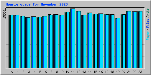 Hourly usage for November 2025