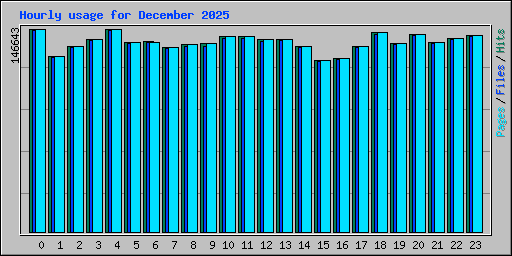 Hourly usage for December 2025