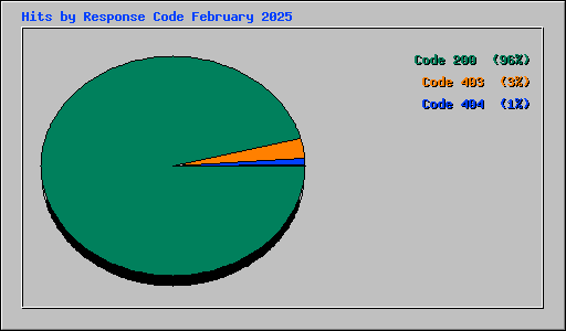 Hits by Response Code February 2025